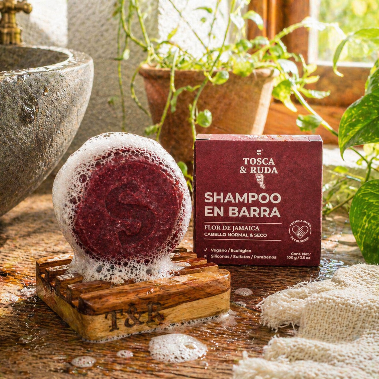 Shampoo Flor de Jamaica - Cabello normal & seco