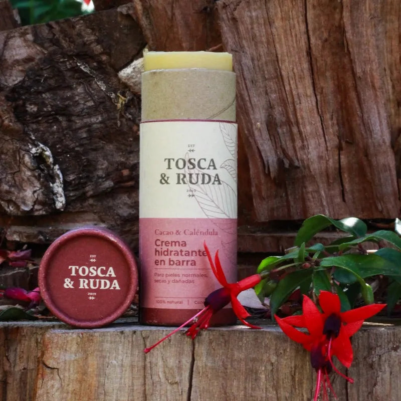 Crema hidratante en barra Cacao y Caléndula